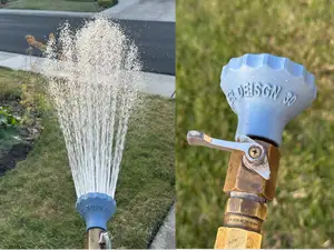 Garden hose nozzle, 30 deg narrow spray, high flow