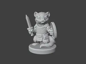 DnD Miniature Ferret Warrior