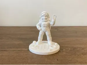 Waving Female Astronaut - Moon Explorer Figurine