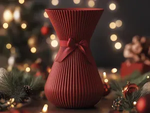Red Bow Vase for Stunning Christmas Home Decor