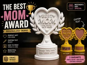 Best Mom Trophy - Personalized Gift - Mothers Day