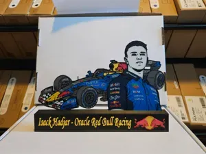 Isack Hadjar oracle red bull Racing f1 display