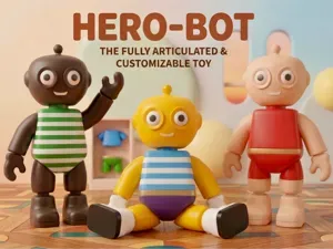 Hero-Bot: The Fully Articulated & Customizable Toy