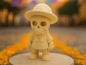 Calavera-Knirps mit Sombrero – kleine Seele