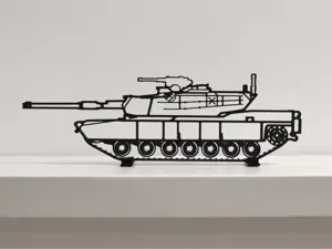M1 Abrams US Army Tank 2D Wall Art Desk Decor