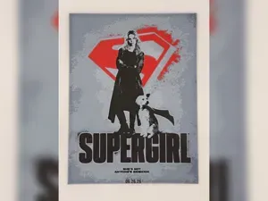 Supergirl & Krypto Movie Poster hueforge