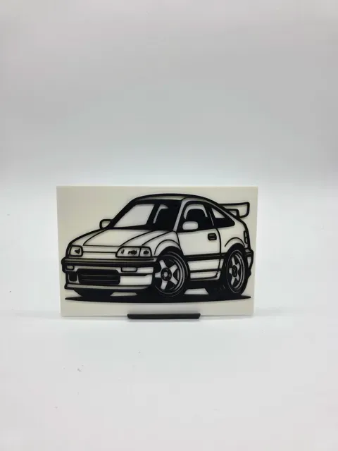 2D Wall Art Honda CRX TinyCar — Image 2 of 3