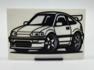 2D Wall Art Honda CRX TinyCar