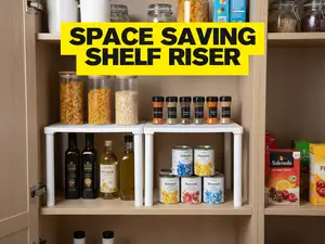 Pantry Shelf - Space Saving Cabinet Riser Storage