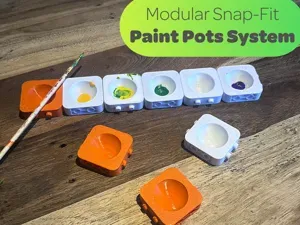 Modular Paint Pots - Snap-Fit Cups