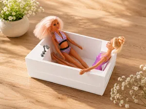 Luxury Dollhouse Bathtub (1:6 Scale)