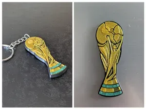 FIFA World Cup Trophy Keychain & Magnet - Layered
