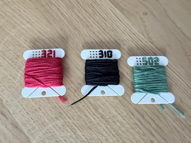 Customizable Grid-Stitch Floss Bobbins DMC Color — Image 5 of 8