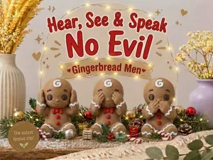 Hear, See & Speak No Evil Gingerbread Men
