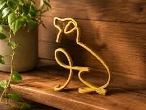 Minimalist Dog Art Sculpture Modern Home Decor