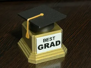 Cap & Tassel Graduation Trophy