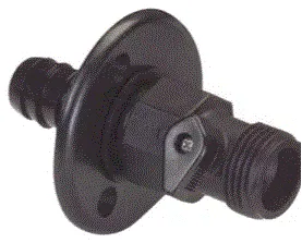 Bulkhead fitting - Inlet 3/4" hose, outlet 3/4".