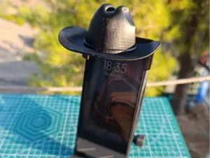Cowboy hat cellphone shade