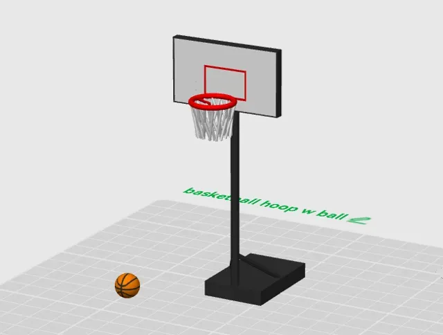 mini basketball hoop w basket ball — Image 2 of 2