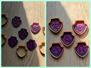 Paw Patrol Badges Cutter Cookies Playdoh Sand Clay