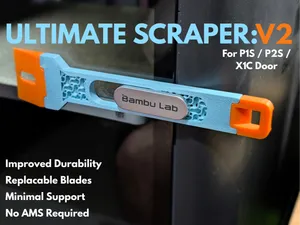 ULTIMATE DOOR SCRAPER V2  (for P1S / P2S / X1C)