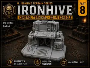 8. IRONHIVE – Control Terminal – Sci-Fi Console