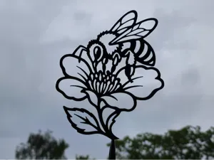 Bee Flower 2D Wall Art