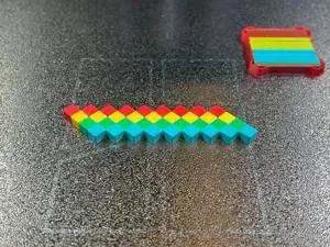 4 color pixel test print
