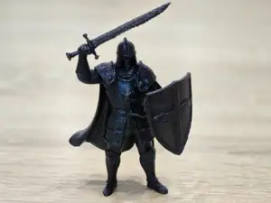Knight holding shield and sword
