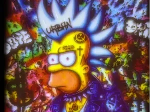 Homer Simpson Punk Pop Art! Litho