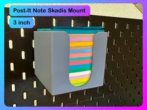 3 inch Post-It Note Bin Skadis Universal Hook