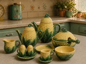 Miniature Corn Dishware and Canisters