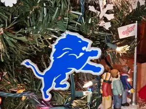 Detroit Lions "Lion" logo Christmas ornament