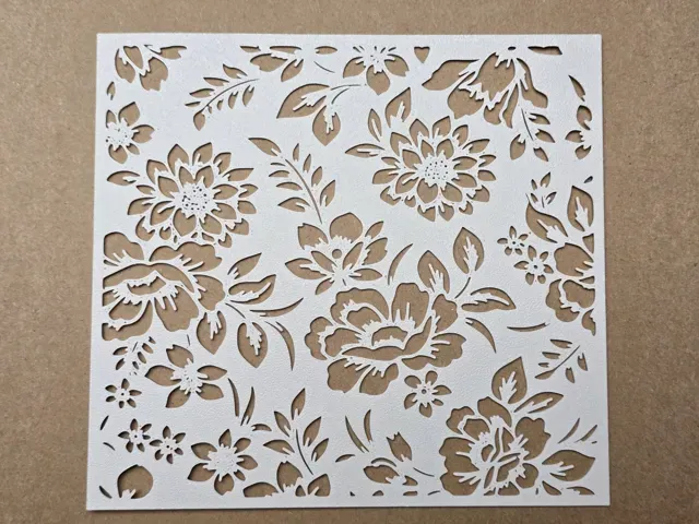 Flower Leaves Plant Stencil Pattern Template