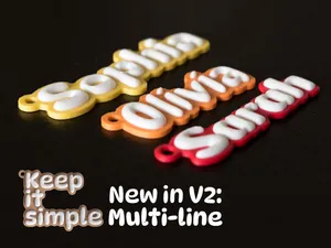 Double Bubble Keychain Customizable Name