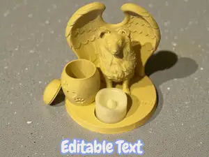 Shetland Sheepdog Urn & Tealight Text Memorial