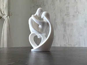Elegant Couple Heart Sculpture 