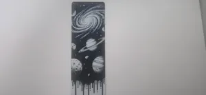 Saturn Galaxy Swirling Cosmos Bookmark