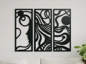 Hair in the Wind 3D Wall Art