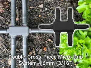 Double Cross Piece Micro Drip 4,6mm (3/16")