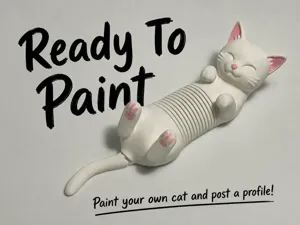 Spring Cat Flexi Fidget - Paint Your Own Cat