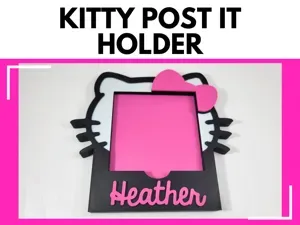 Kitty Post It Note Holder Cat Desk Accessory