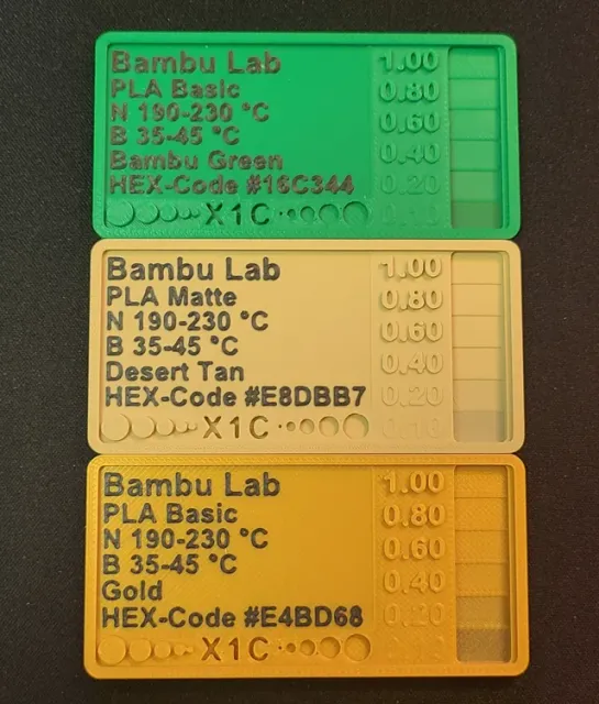 Schmiddis Filament Swatch - X1C Text — Фото 2 из 3