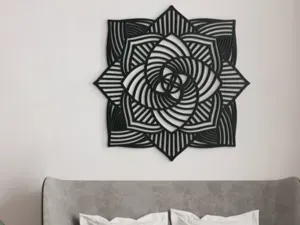 Rose Mandala 3D Wall Art