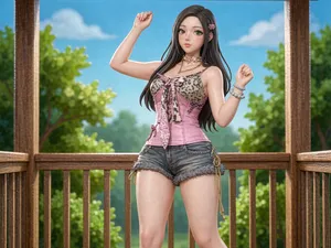 热裤少女