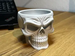 Realistic Skull Planter / Bowl – Halloween 3D 