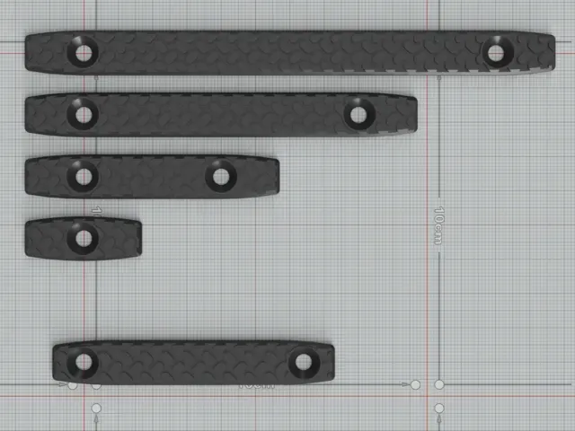 MLOK Skinny Rail Covers - Pill Texture