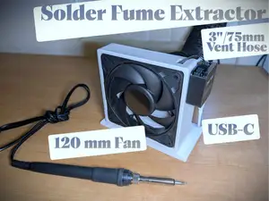 DIY Solder Fume Extractor - 120mm Fan 3"/75mm Vent