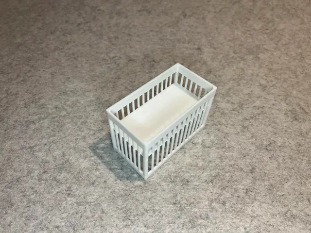 Dollhouse bed baby crib miniature house — Image 6 of 8