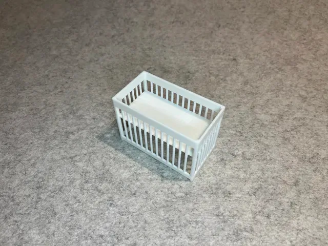 Dollhouse bed baby crib miniature house — Image 3 of 8